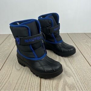 Nautica Girl's Albemarle 4 Cold Weather Boots Kids Sizes Black Cobalt Pop $50